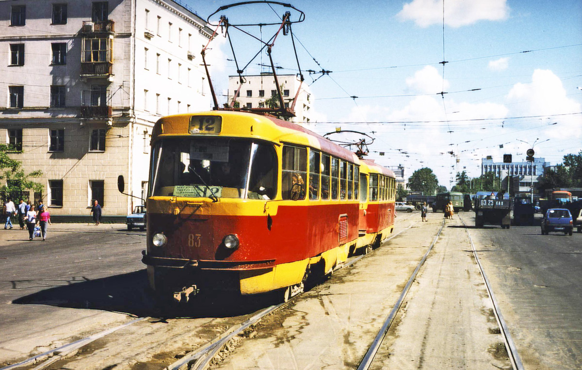 Tver, Tatra T3SU (2-door) № 83; Tver — Tver streetcar in the 1990s.