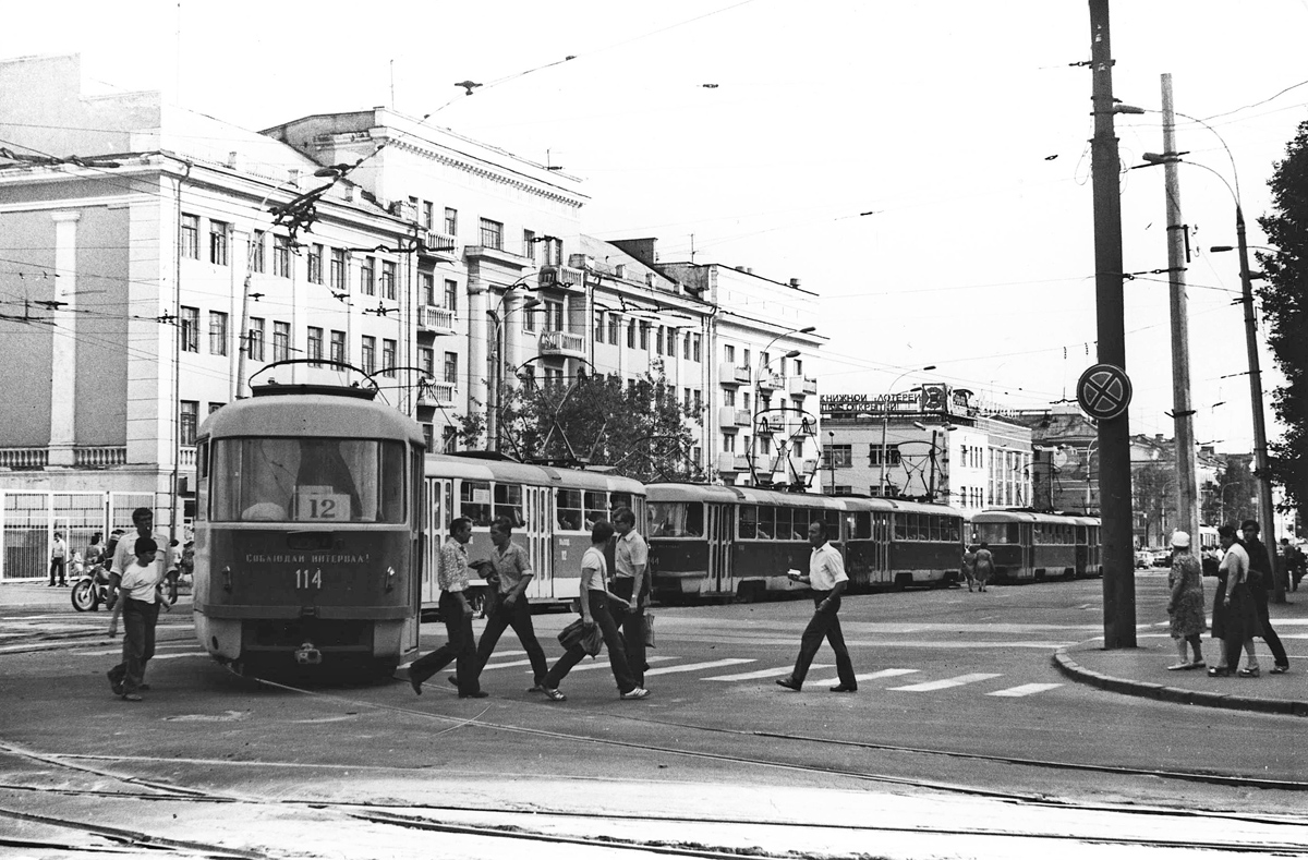Тверь, Tatra T3SU № 114; Тверь — Старые фотографии (1917—1991); Тверь — Трамвайные линии: Центральный район