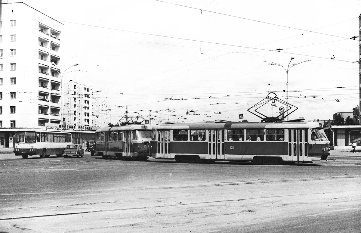 Тверь, Tatra T3SU № 128; Тверь — Старые фотографии (1917—1991); Тверь — Трамвайные линии: Центральный район