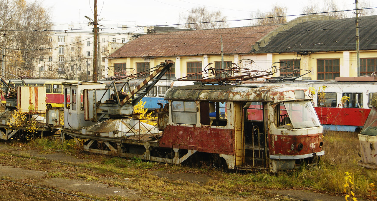 Тверь, Tatra T3SU (двухдверная) № 416; Тверь — Служебные трамваи и специальная техника Тверь, Tatra T3SU (двухдверная) № 416; Тверь — Служебные трамваи и специальная техника