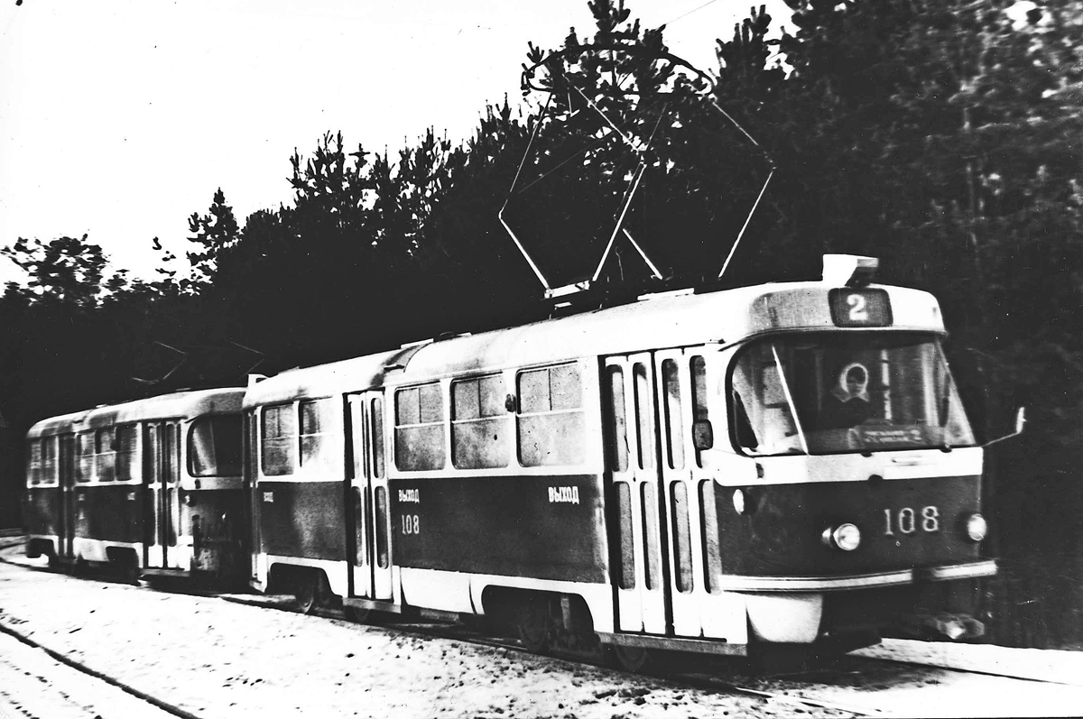 Тверь, Tatra T3SU № 108; Тверь — Старые фотографии (1917—1991); Тверь — Трамвайные конечные станции и разворотные кольца
