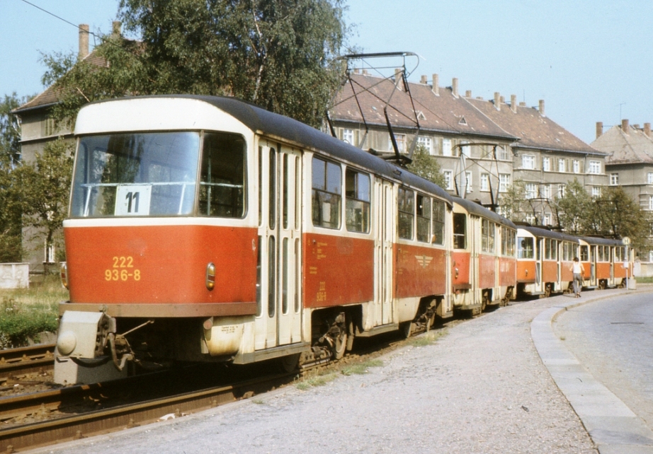 Дрезден, Tatra T4D № 222 936; Дрезден — Старые фотографии (трамвай)