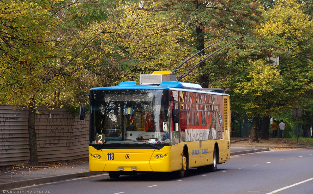 Львов, ЛАЗ E183D1 № 113