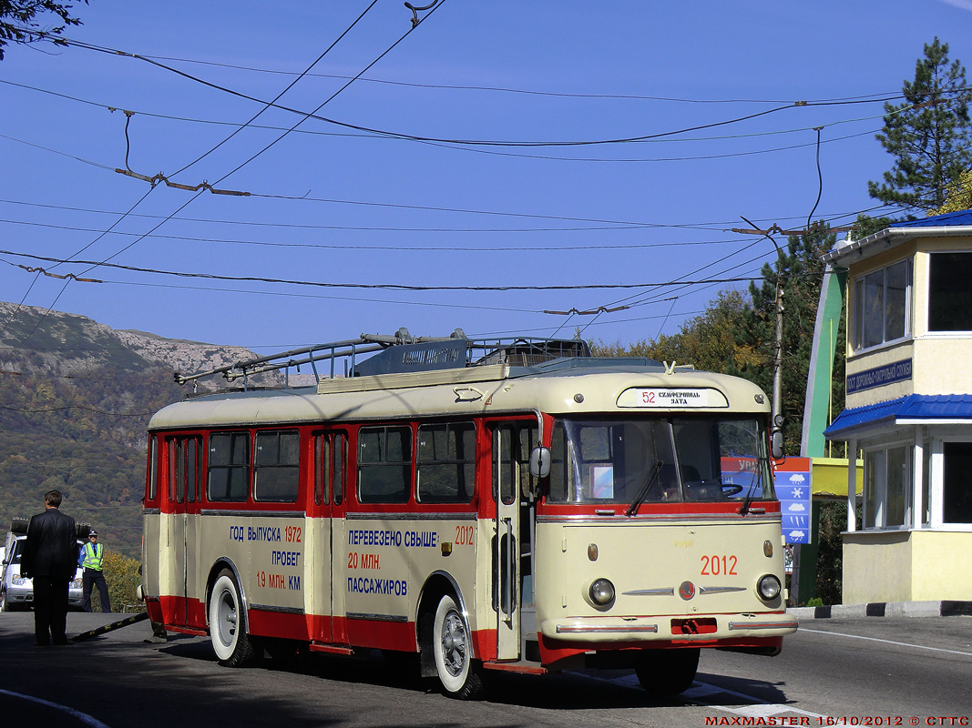 Крымский троллейбус, Škoda 9TrH29 № 2012 (3776); Крымский троллейбус — Памятник троллейбусу на Ангарском перевале