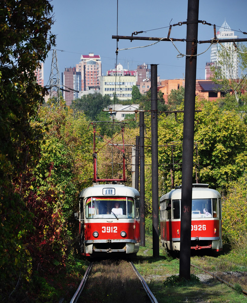 Донецк, Tatra T3SU (двухдверная) № 3912; Донецк, Tatra T3SU № 3926; Донецк — Разные трамвайные фотографии