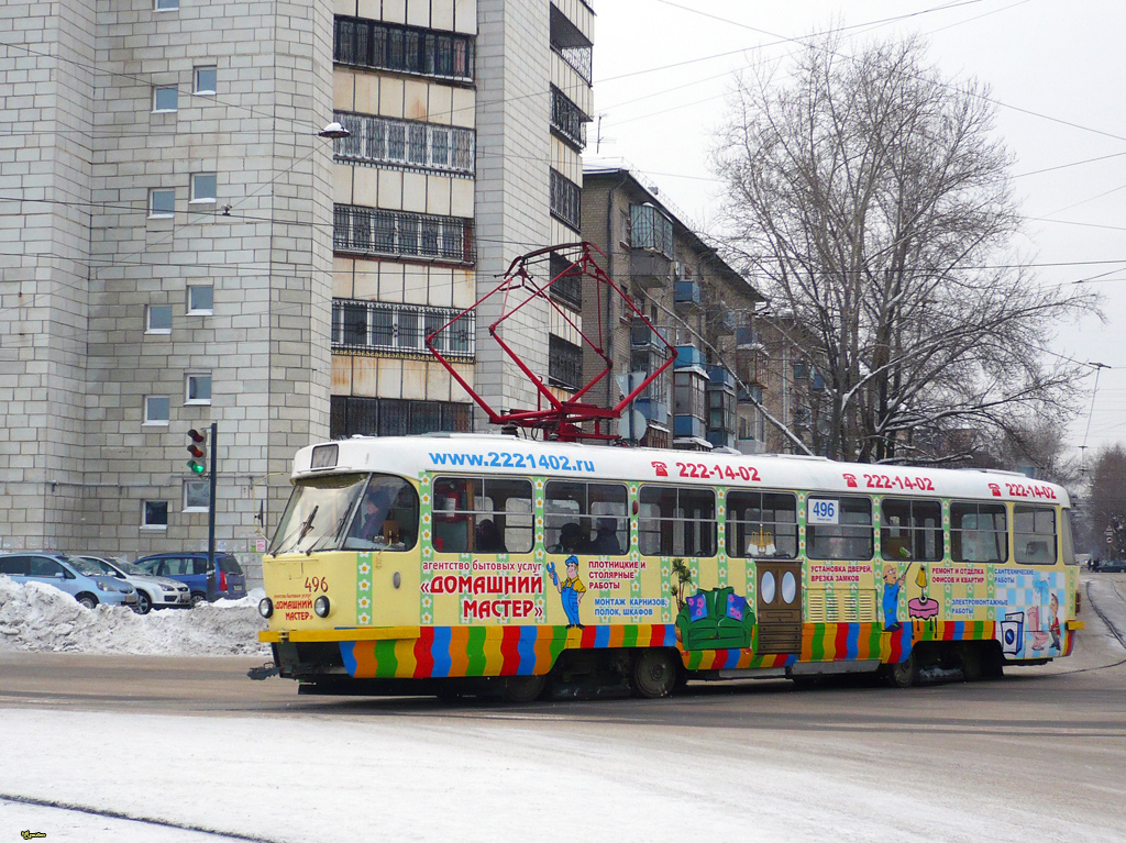 Екатеринбург, Tatra T3SU (двухдверная) № 496