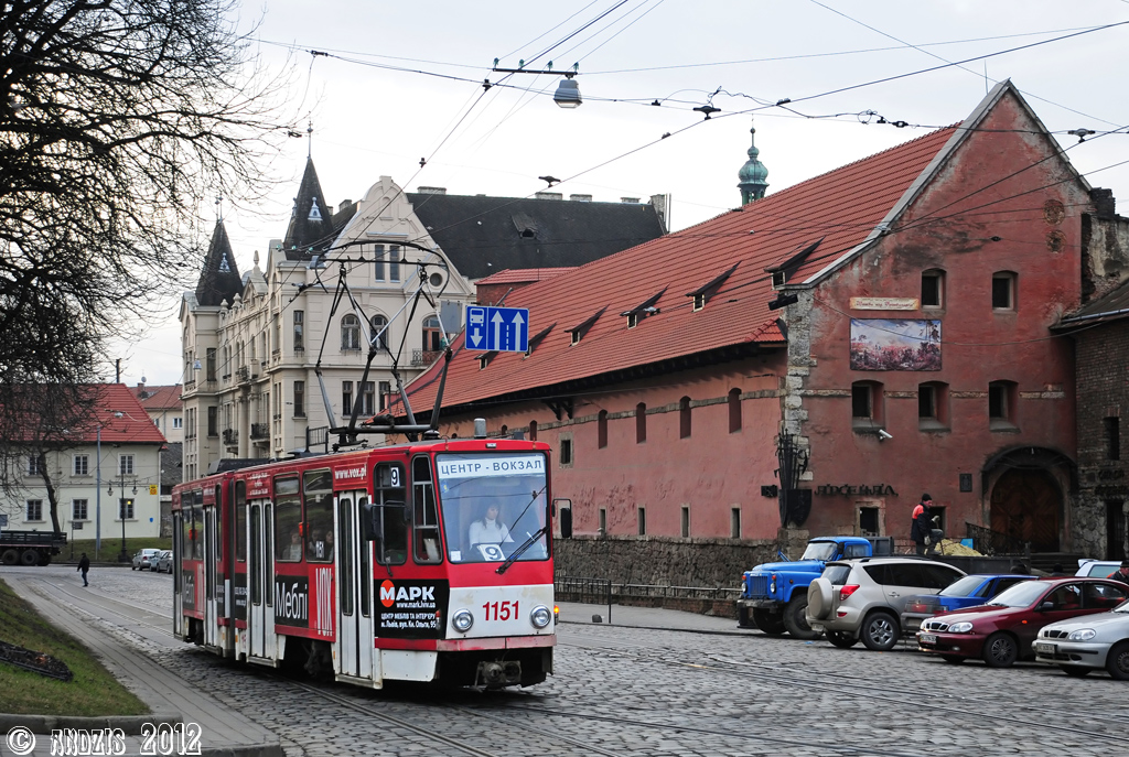 Львов, Tatra KT4D № 1151