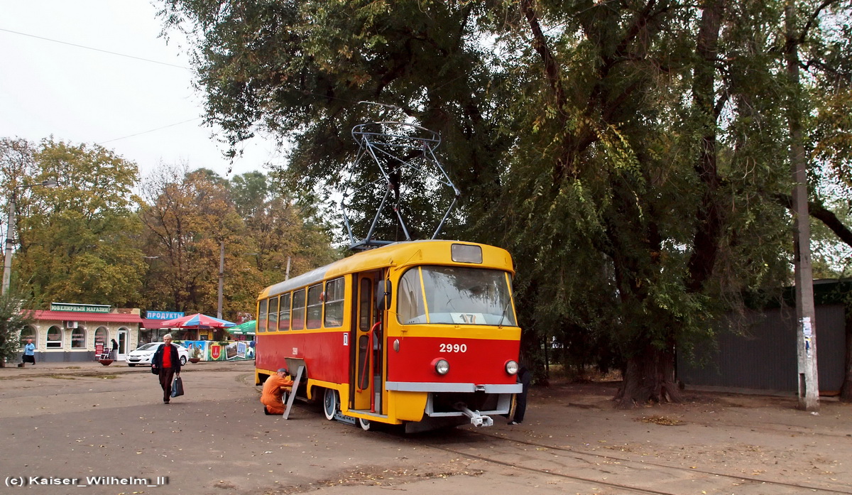 Одесса, Tatra T3SU (двухдверная) № 2990