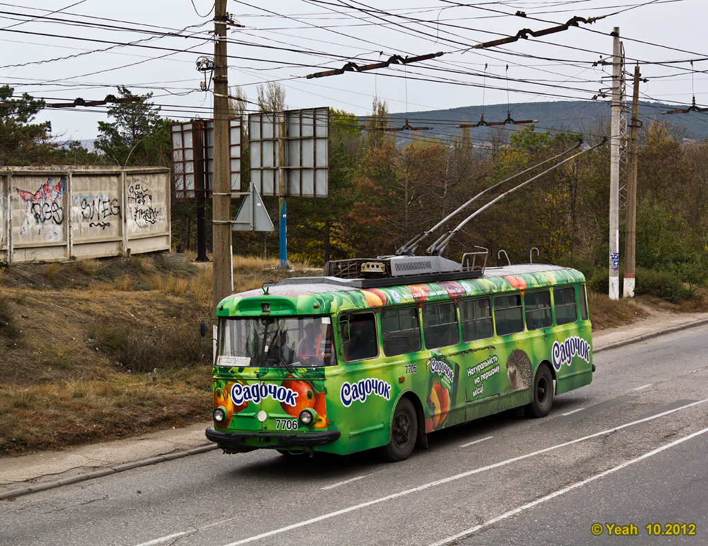 Крымский троллейбус, Škoda 9TrH27 № 7706