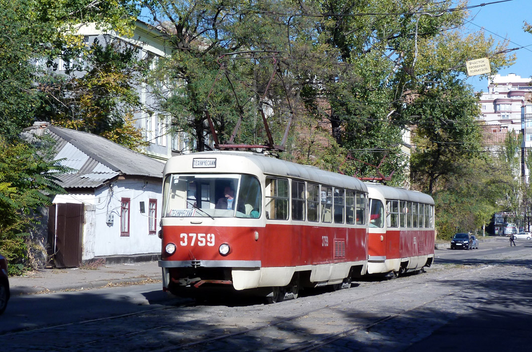Донецк, Tatra T3SU (двухдверная) № 3759 Донецк, Tatra T3SU (двухдверная) № 3759