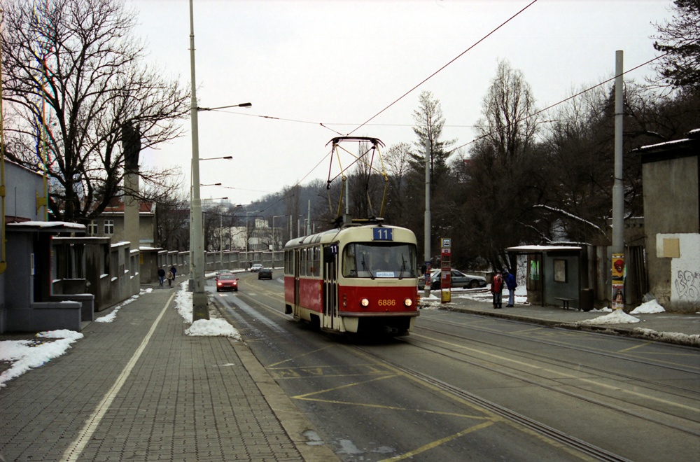 Прага, Tatra T3 № 6886