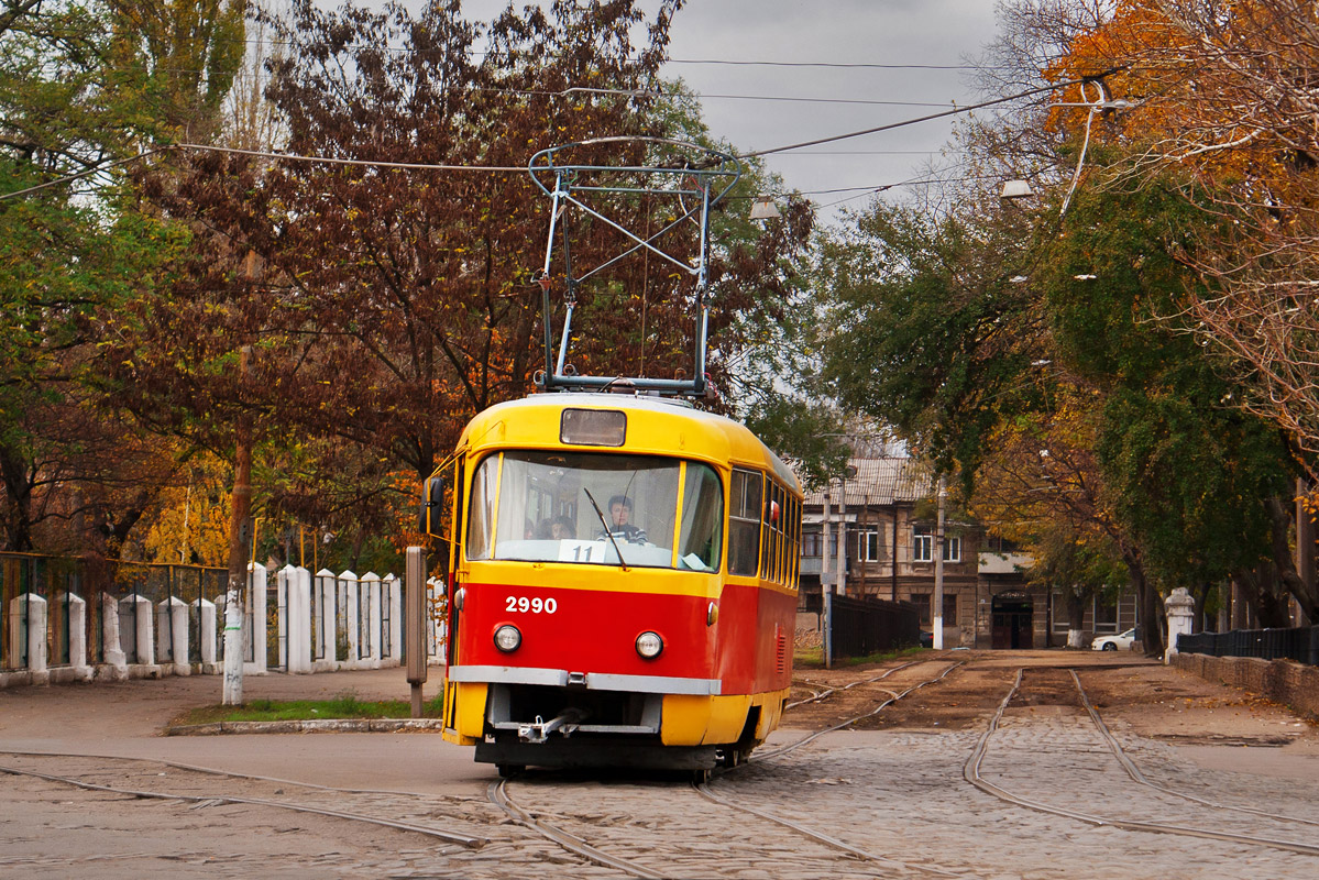 Одесса, Tatra T3SU (двухдверная) № 2990