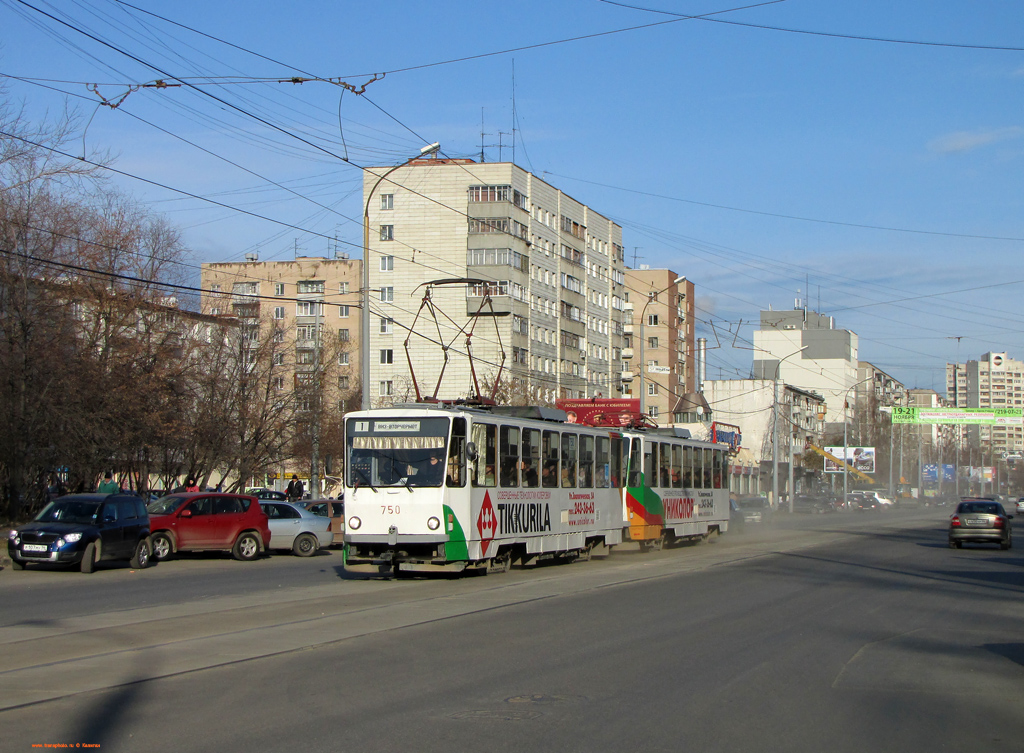 Екатеринбург, Tatra T6B5SU № 750