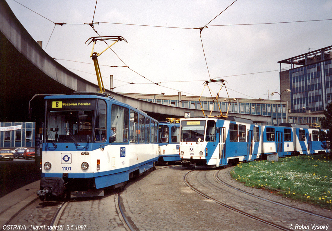 Острава, Tatra T6A5 № 1101; Острава, Tatra KT8D5 № 1511