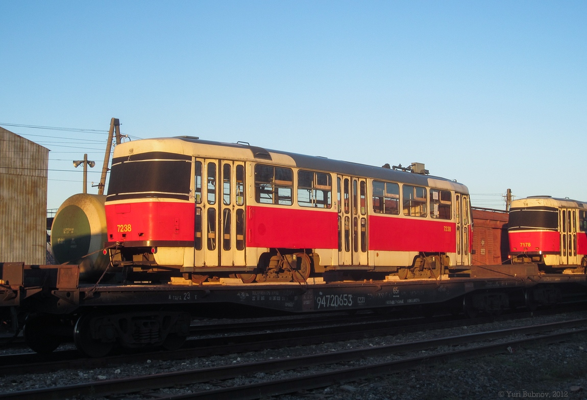Курск, Tatra T3SUCS № 7238; Курск — Прибытие трамвайных вагонов Tatra T3 из Праги
