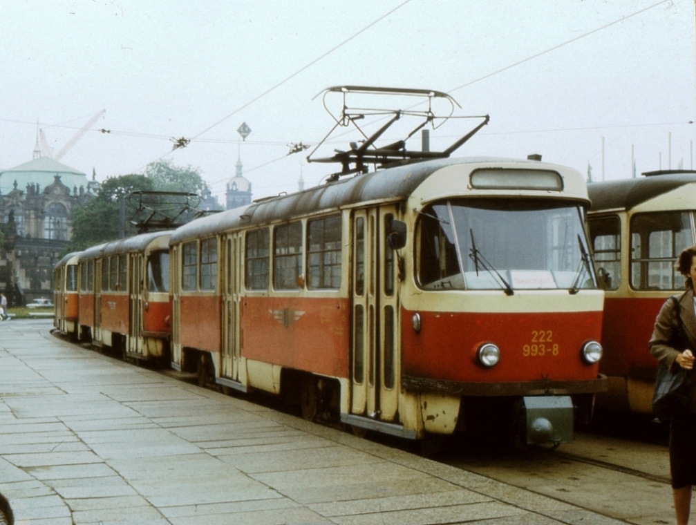 Dresden, Tatra T4D № 222 993; Dresden — Old photos (tram)