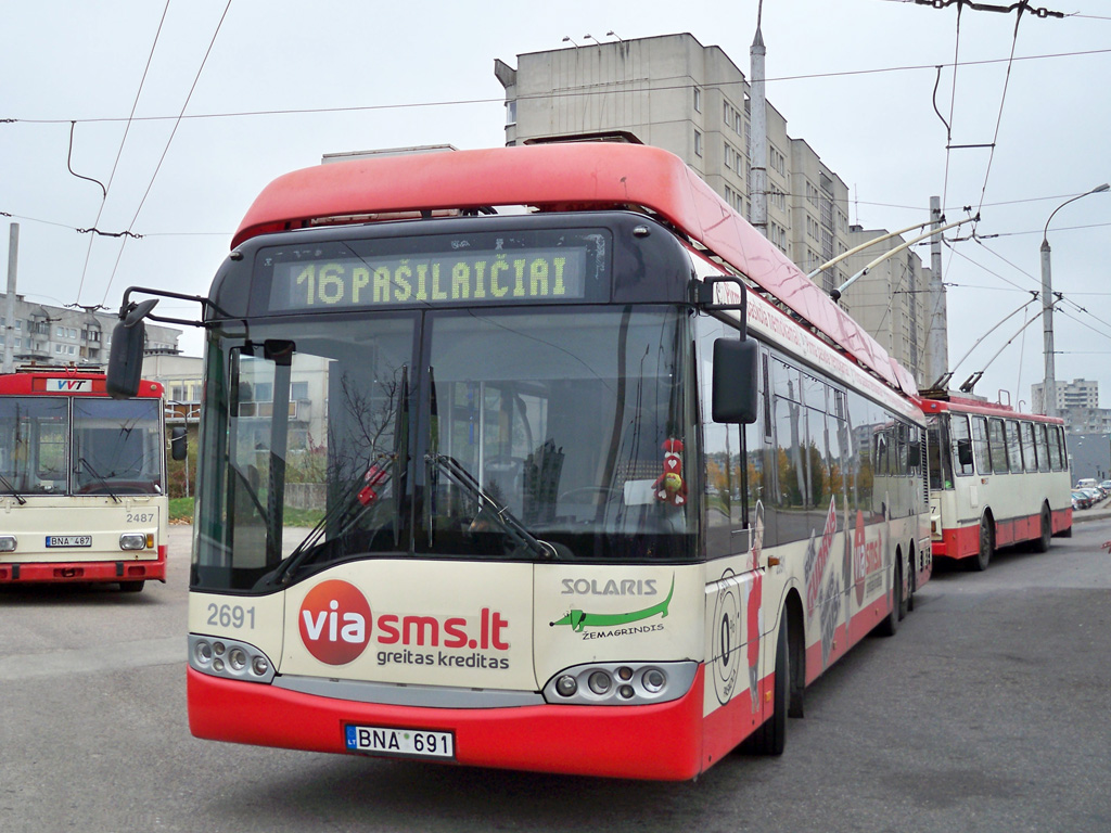 Вильнюс, Solaris Trollino II 15 AC № 2691