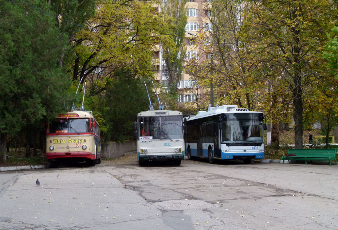 Крымский троллейбус, Škoda 9Tr19 № 1508; Крымский троллейбус, Škoda 14Tr02 № 1032; Крымский троллейбус, Богдан Т70115 № 4409