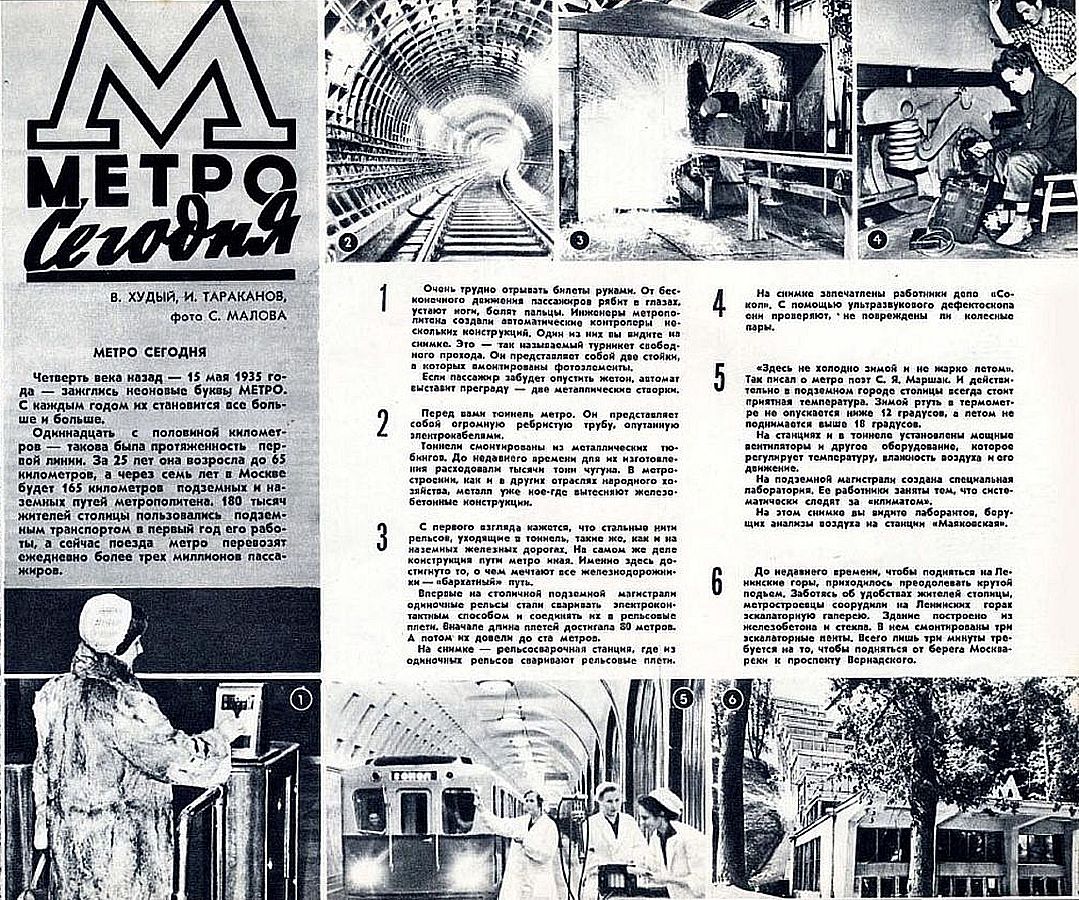 Москва — Метрополитен — прочее; Транспортные статьи