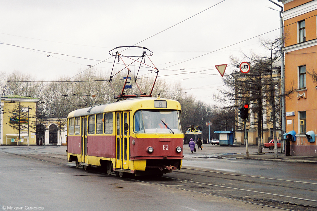 Тверь, Tatra T3SU № 63; Тверь — Тверской трамвай в начале 2000-х гг. (2002 — 2006 гг.); Тверь — Трамвайные линии: Московский район