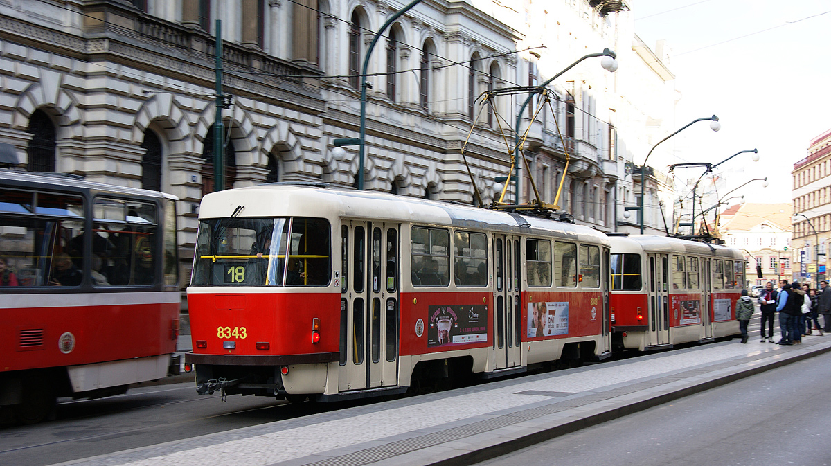 Прага, Tatra T3R.P № 8343