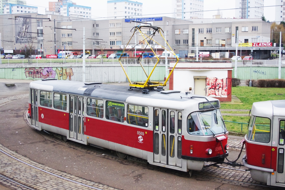 Прага, Tatra T3R.P № 8569; Прага — Конечные пункты