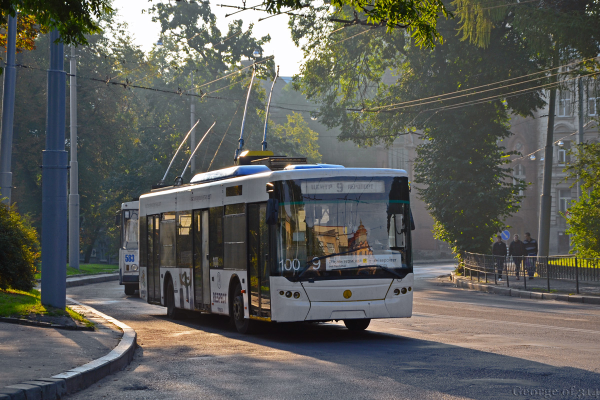 Львов, ЛАЗ E183D1 № 100