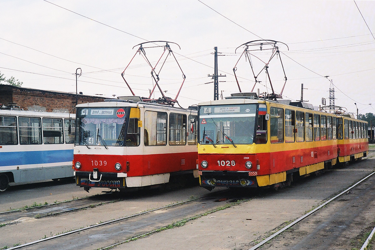 Barnaul, Tatra T6B5SU № 1039; Barnaul, Tatra T6B5SU № 1028; Barnaul — depo