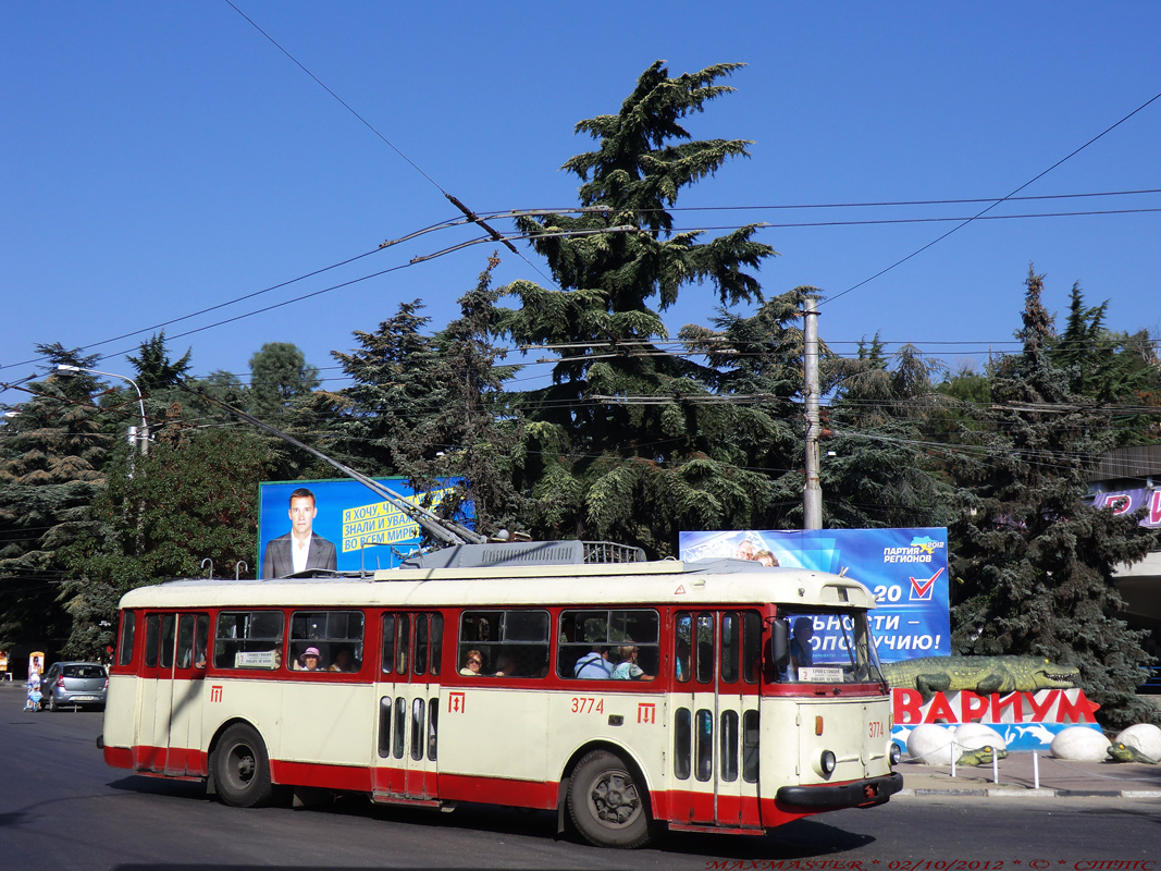 Крымский троллейбус, Škoda 9TrH27 № 3774