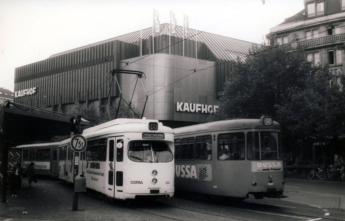 Ганновер, Duewag GT6 № 522; Ганновер, Duewag B4 № 1507