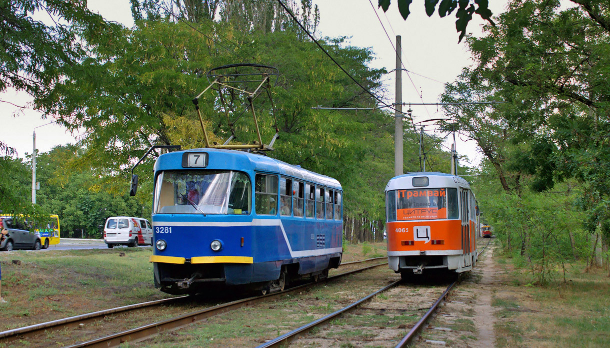 Одесса, Tatra T3R.P № 3281; Одесса, Tatra T3R.P № 4065