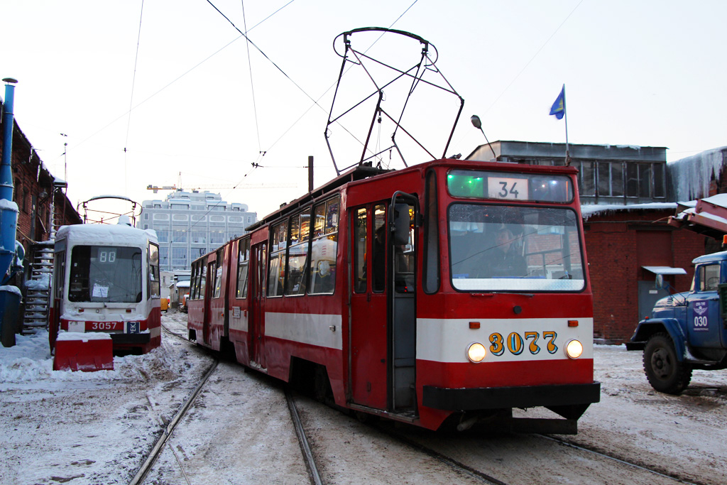 Санкт-Петербург, ЛВС-86К № 3077; Санкт-Петербург — Заказная поездка на ЛВС-86 № 3077 15.12.2012