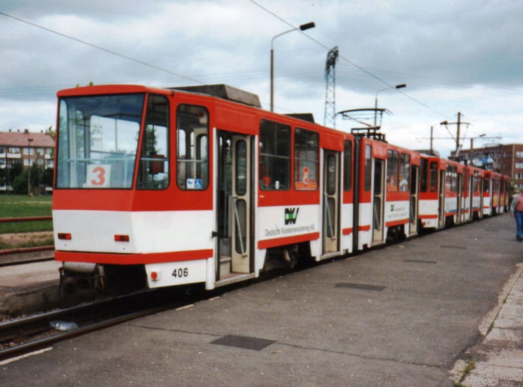 Эрфурт, Tatra KT4D № 406; Эрфурт — Тройники Tatra KT4D+KT4D+KT4D