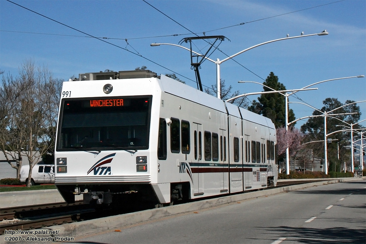 San Jose, VTA Light Rail 900 Series Br. 991