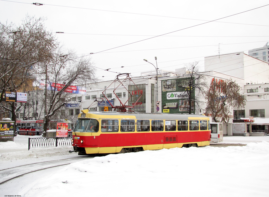 Екатеринбург, Tatra T3SU (двухдверная) № 511