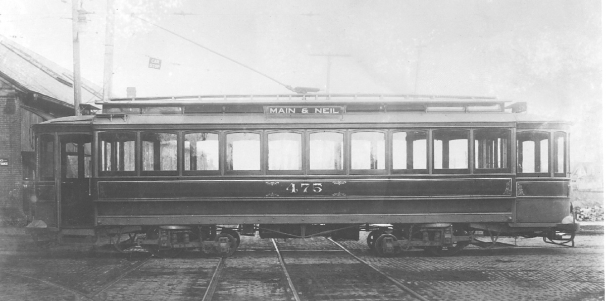 Колумбус, OH, Четырёхосный моторный Brill № 475