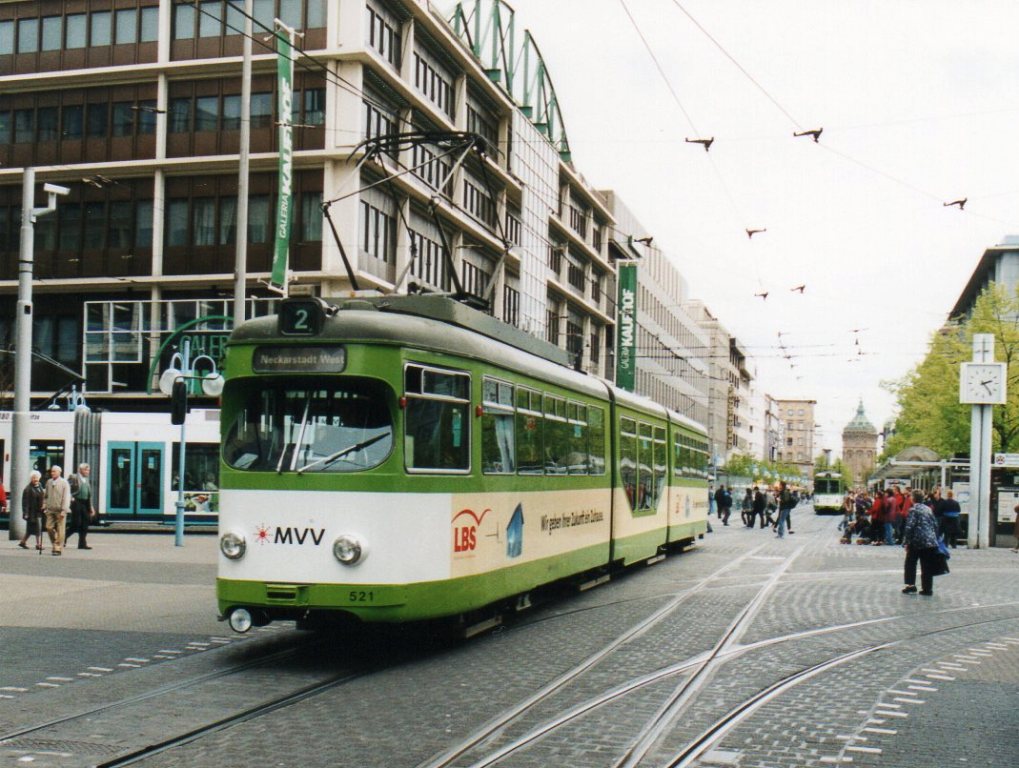 Rhein-Neckar, Duewag GT8NF — 521 Rhein-Neckar, Duewag GT8NF — 521