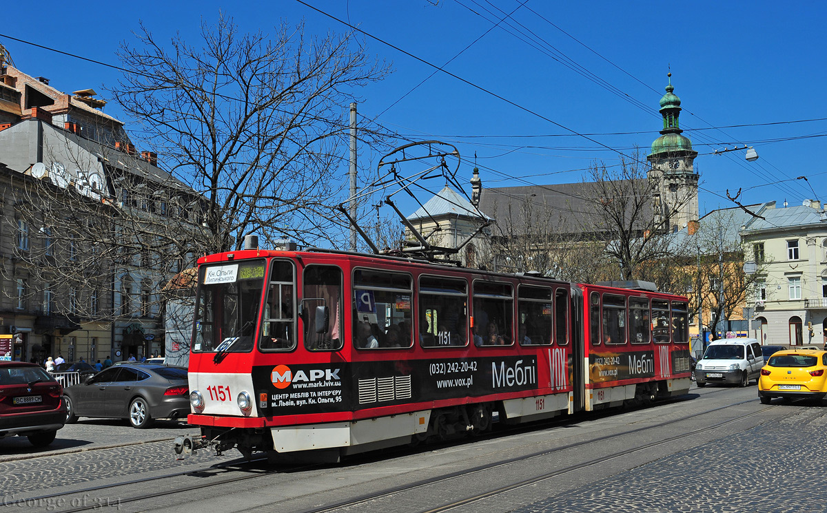 Львов, Tatra KT4D № 1151