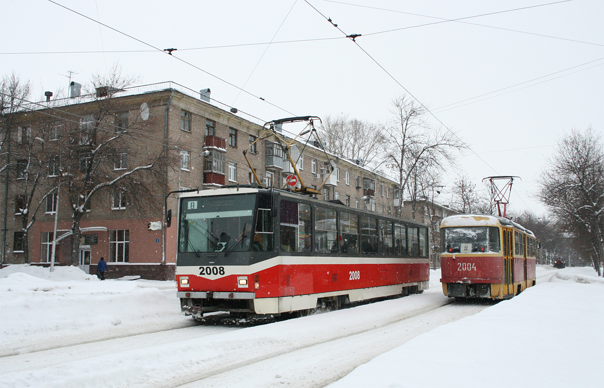 Уфа, Tatra T6B5-MPR № 2008; Уфа, Tatra T3D № 2004