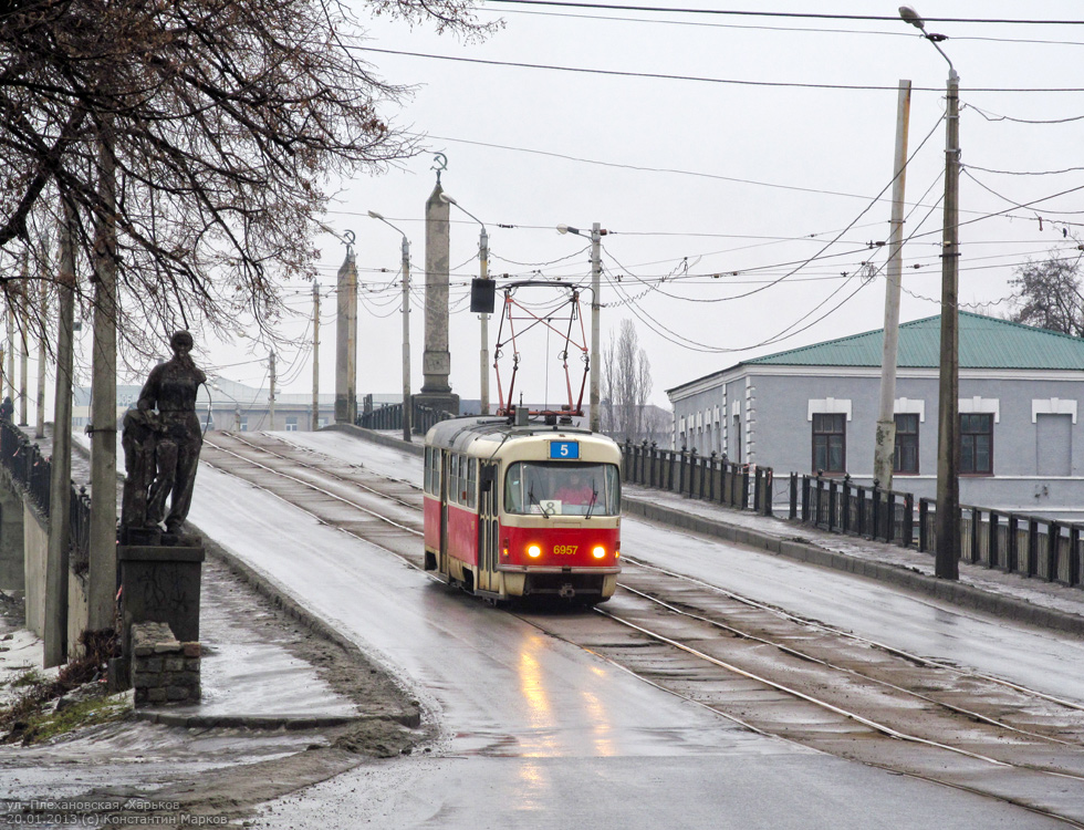 Харьков, Tatra T3 № 6957