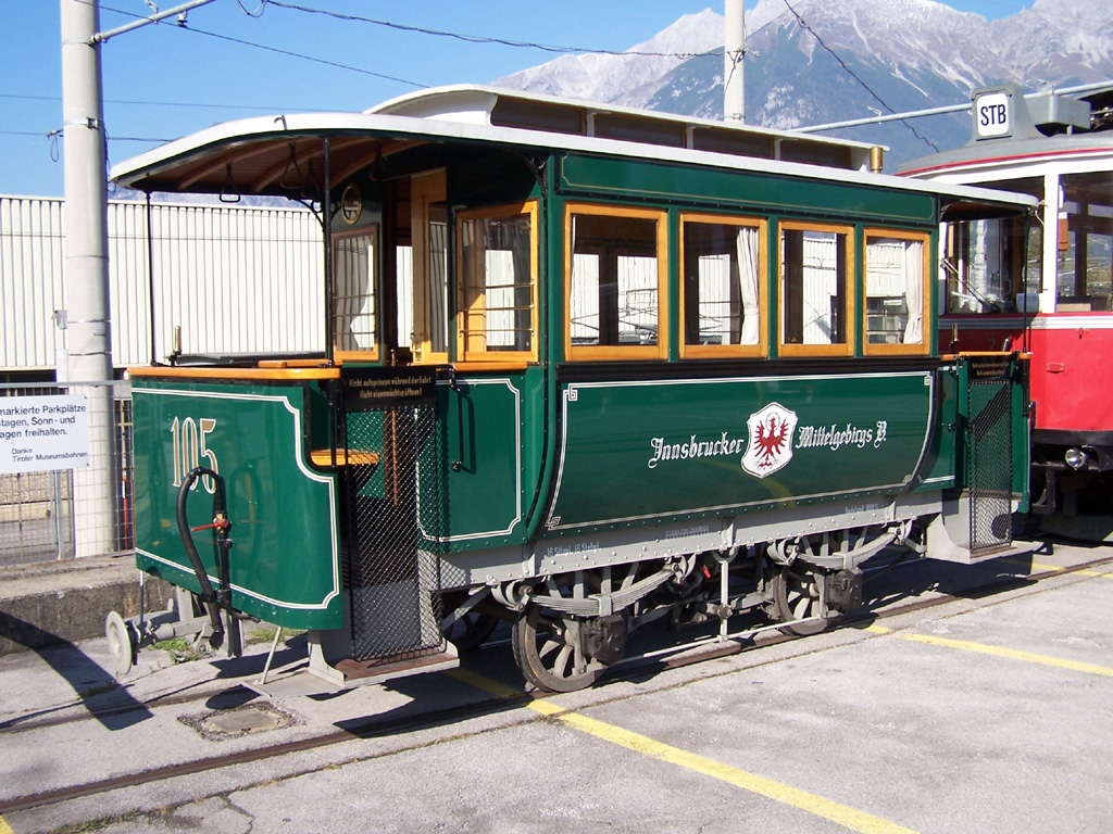 Innsbruck, Graz 2-axle trailer car Nr 105; Innsbruck — 25 Jahre Tiroler Museumsbahnen