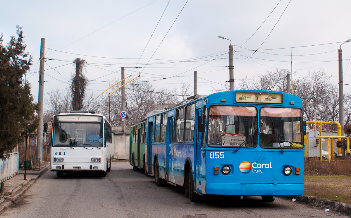 Одесса, Škoda 14Tr17/6M № 4003; Одесса, ЗиУ-682В-013 [В0В] № 855