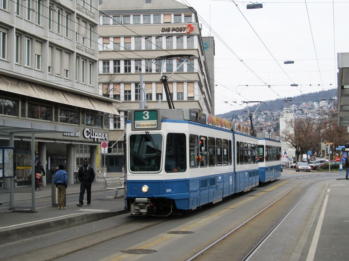 Цюрих, SWP/SIG/BBC Be 4/6 "Tram 2000" № 2074