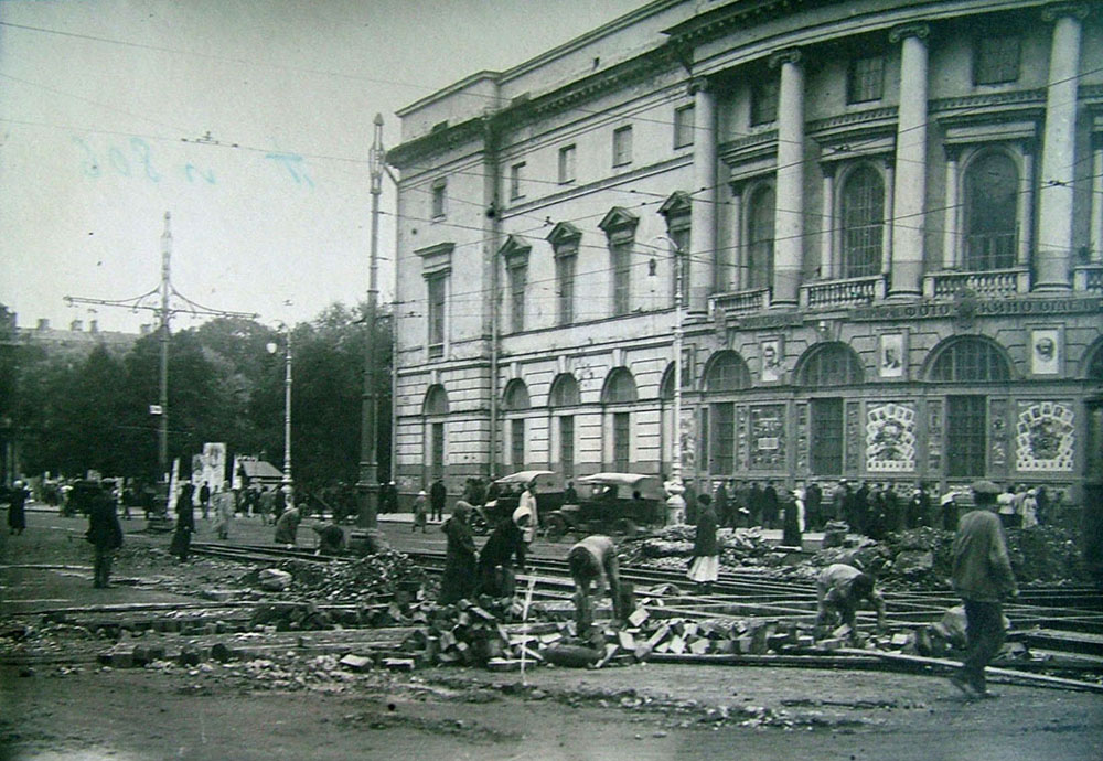 Санкт-Петербург — Исторические фотографии трамвайной инфраструктуры Санкт-Петербург — Исторические фотографии трамвайной инфраструктуры