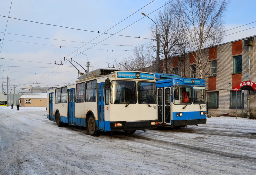 Санкт-Петербург, АКСМ 101ПС № 6707; Санкт-Петербург, МТрЗ-6223-0000010 № 6162