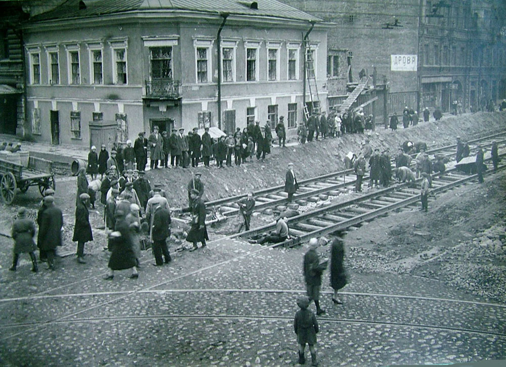 Санкт-Петербург — Исторические фотографии трамвайной инфраструктуры