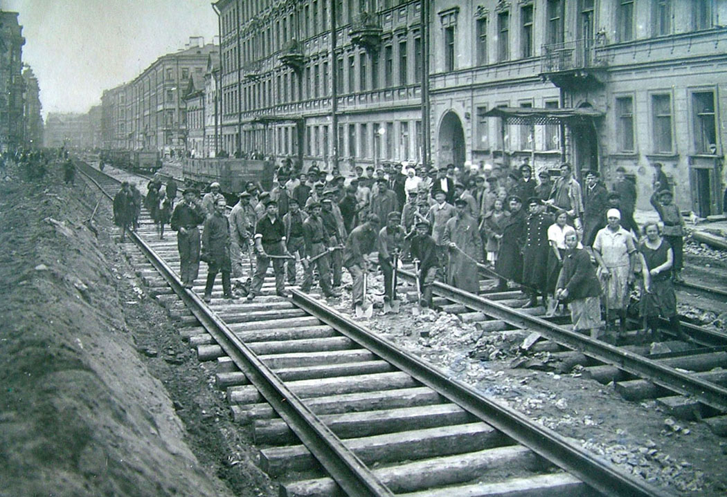 Санкт-Петербург — Исторические фотографии трамвайной инфраструктуры
