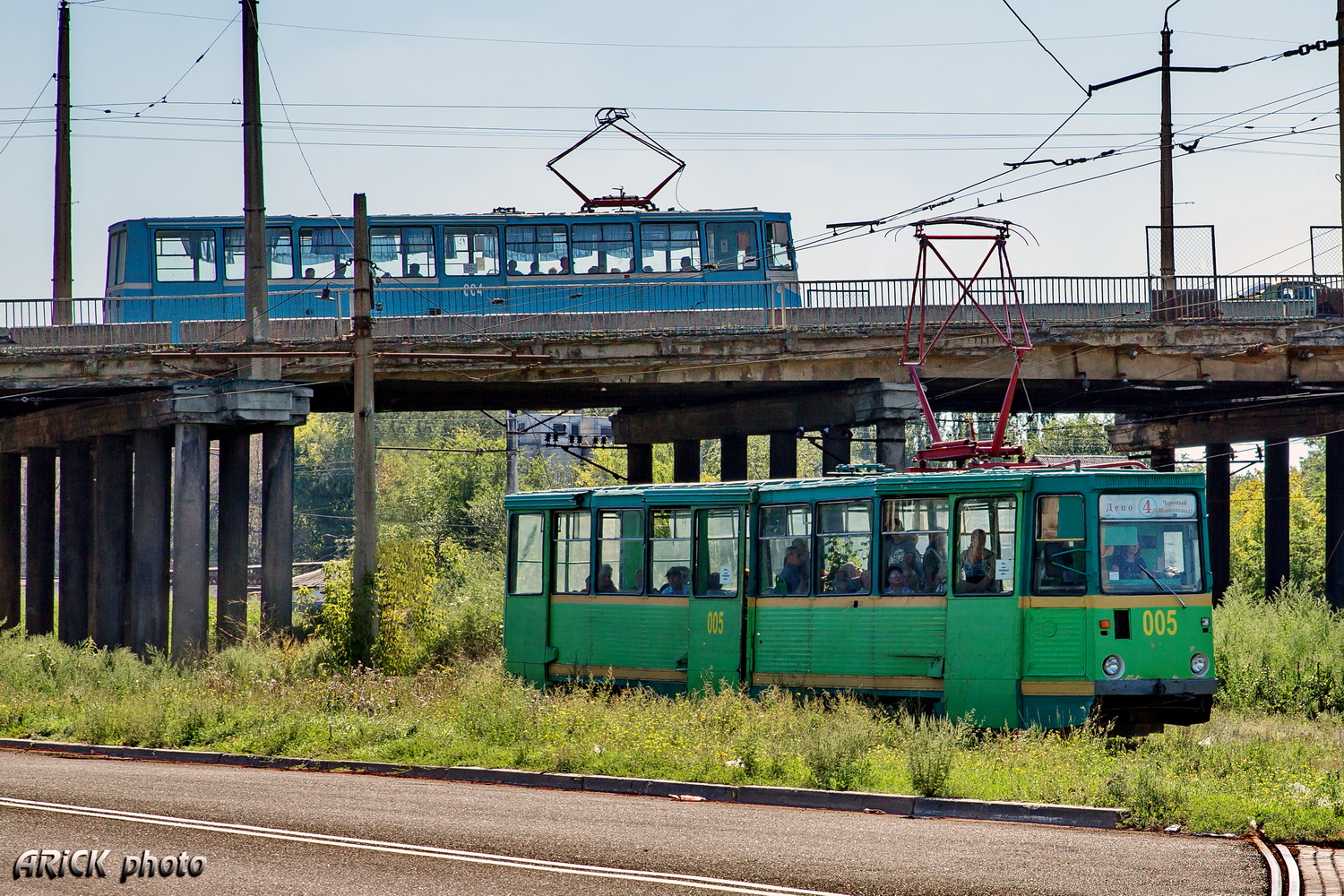 Константиновка, 71-605 (КТМ-5М3) № 005; Константиновка, 71-605А № 004; Фотомонтаж
