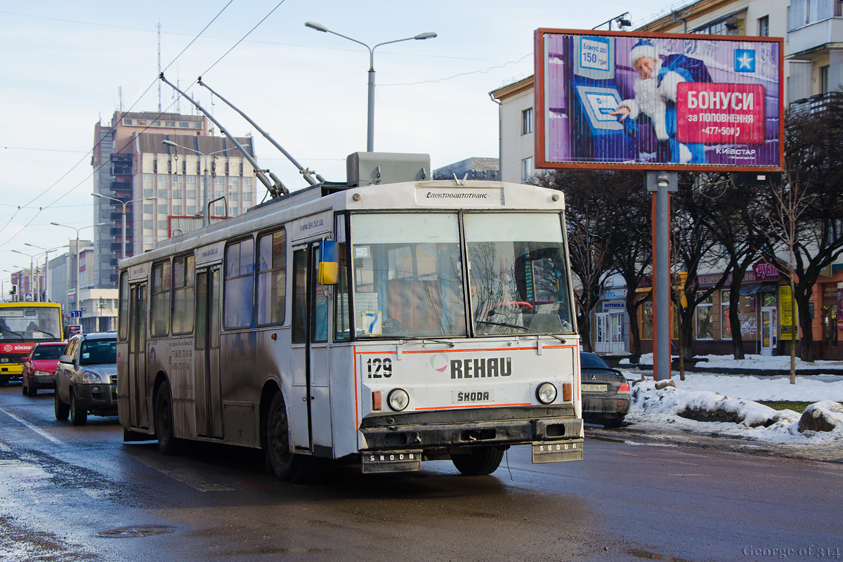 Ивано-Франковск, Škoda 14Tr02 № 129 Ивано-Франковск, Škoda 14Tr02 № 129