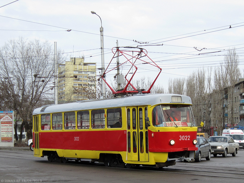 Volgograd, Tatra T3SU (2-door) Nr. 3022